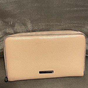 Rebecca Minkoff Pale Pink Zip Around Wallet
